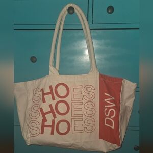 💌 BRAND NEW DSW Cream & Red Graphic Tote